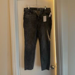 Old navy rockstar super skinny black white washed jeans size 14